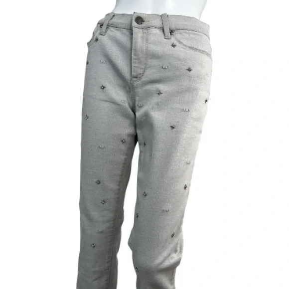 New York & Co. Jeans Womens Size 10 Gray Sits At Lower Waist Skinny Flex Denim - Picture 5 of 5